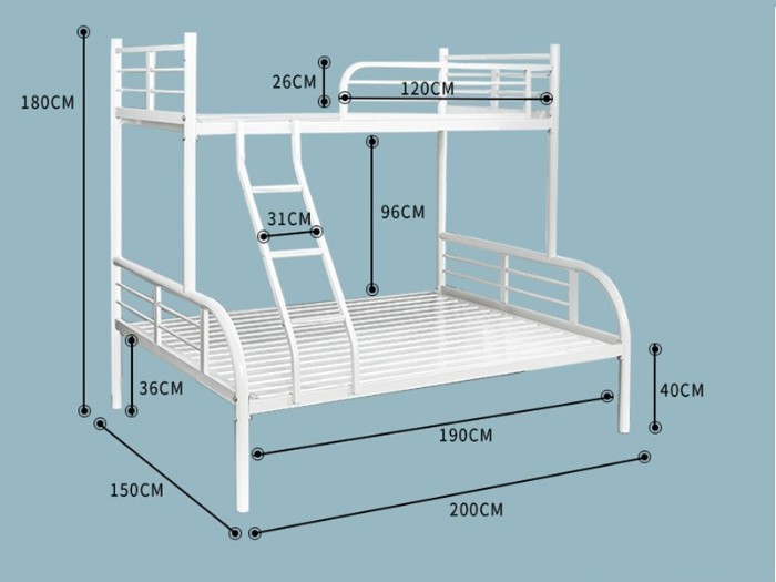 上下鋪雙層子母床鋼制鐵架床